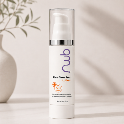 Rice Glow Sun Lotion SPF 50+ PA++++ - Lightweight Sunscreen with UV Protection & Anti-Tan | 50ml