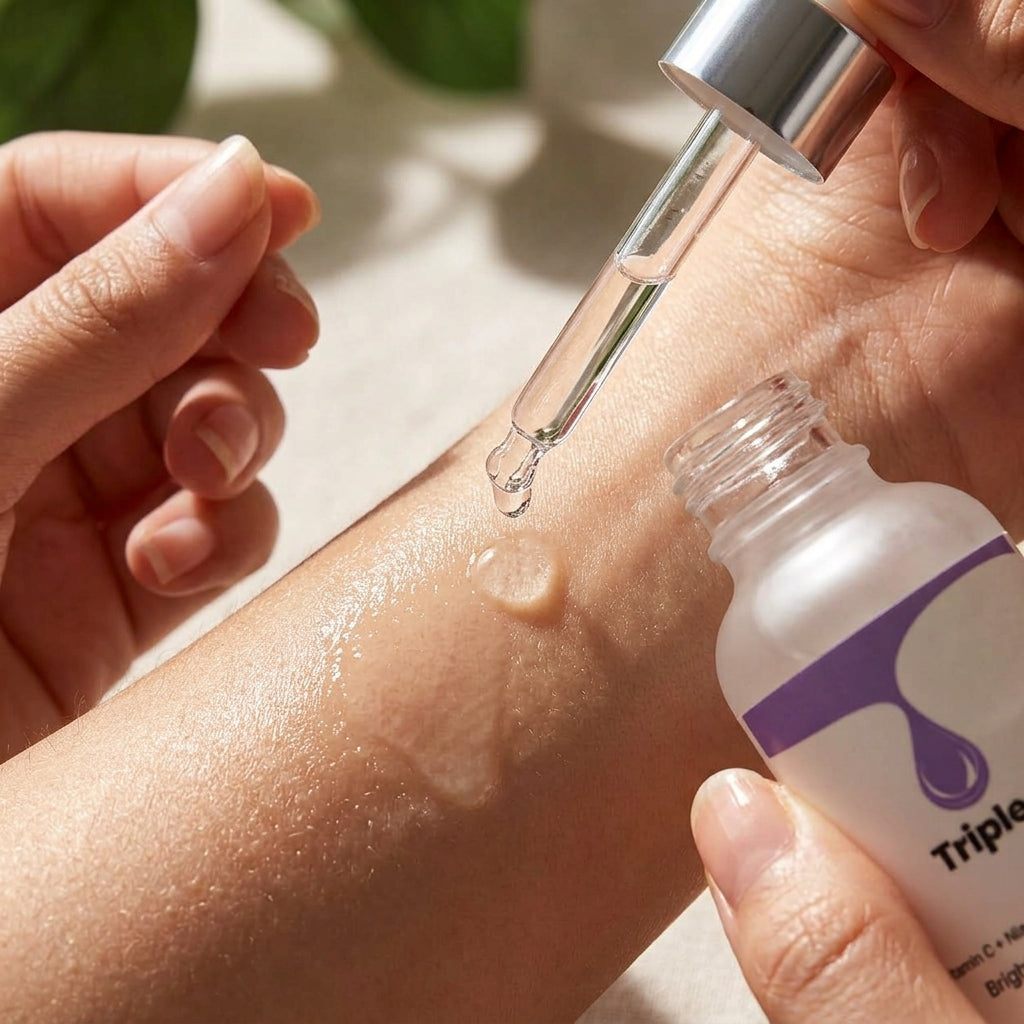 Triple Action Serum with Vitamin C, Niacinamide & Hyaluronic Acid - Brighten, Hydrate & Protect | 30ml