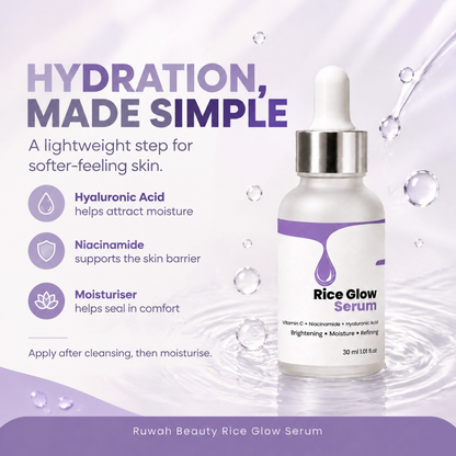 Rice Glow Serum with Vitamin C & Niacinamide - Brightening Face Serum for Glowing Skin | 30ml
